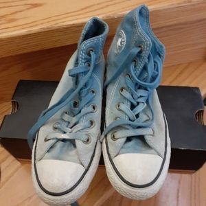 Blue converse high tops